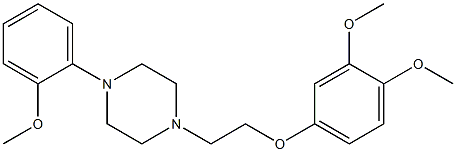 1-[2-(3,4-Dimethoxyphenoxy)ethyl]-4-(2-methoxyphenyl)piperazine Struktur