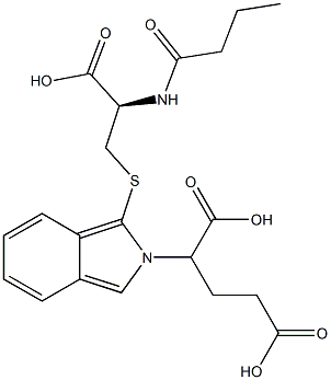 S-[2-(1,3-Dicarboxypropyl)-2H-isoindol-1-yl]-N-butyryl-L-cysteine Struktur