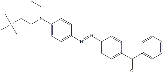 N,N,N-Trimethyl-2-[4-[(4-benzoylphenyl)azo]-N-ethylanilino]ethanaminium Struktur