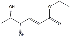 (2E,4S,5S)-4,5-Dihydroxy-2-hexenoic acid ethyl ester Struktur