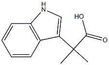 2,2-Dimethyl-2-(1H-indol-3-yl)acetic acid Struktur