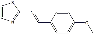 2-[(4-Methoxybenzylidene)amino]thiazole Struktur