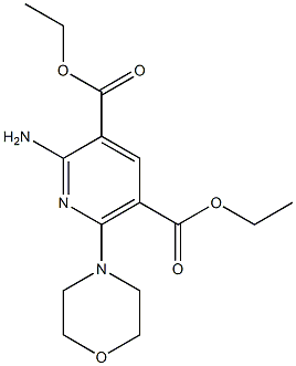 2-Amino-6-morpholinopyridine-3,5-dicarboxylic acid diethyl ester Struktur