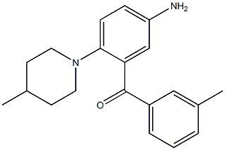 5-Amino-3'-methyl-2-(4-methyl-1-piperidinyl)benzophenone Struktur