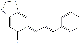 6-(3-Phenylallylidene)-1,3-benzodioxole-5(6H)-one Struktur