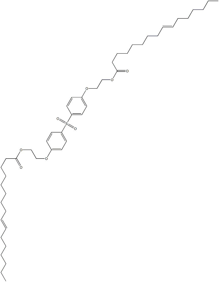 Bis[4-[2-(9-hexadecenoyloxy)ethoxy]phenyl] sulfone Struktur