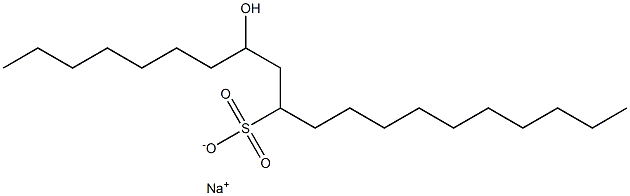 8-Hydroxyicosane-10-sulfonic acid sodium salt Struktur