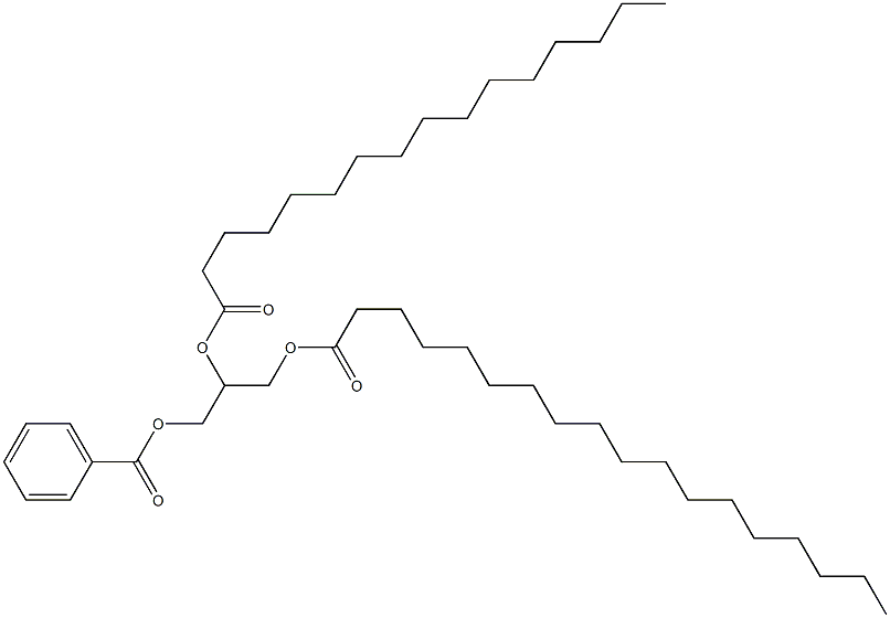 Glycerin 1-stearate 2-palmitate 3-benzoate Struktur