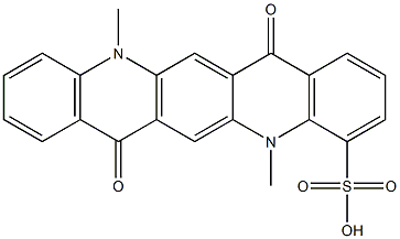 5,7,12,14-Tetrahydro-5,12-dimethyl-7,14-dioxoquino[2,3-b]acridine-4-sulfonic acid Struktur