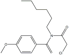 N-[1-(4-Methoxyphenyl)vinyl]-N-(hexyl)-2-chloroacetamide Struktur