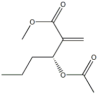 (3R)-3-Acetoxy-2-methylenehexanoic acid methyl ester Struktur