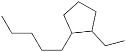 1-Ethyl-2-pentylcyclopentane Struktur