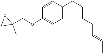 4-(5-Heptenyl)phenyl 2-methylglycidyl ether Struktur