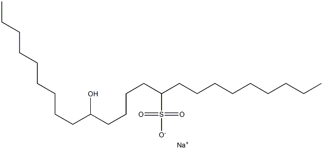 15-Hydroxytetracosane-10-sulfonic acid sodium salt Struktur