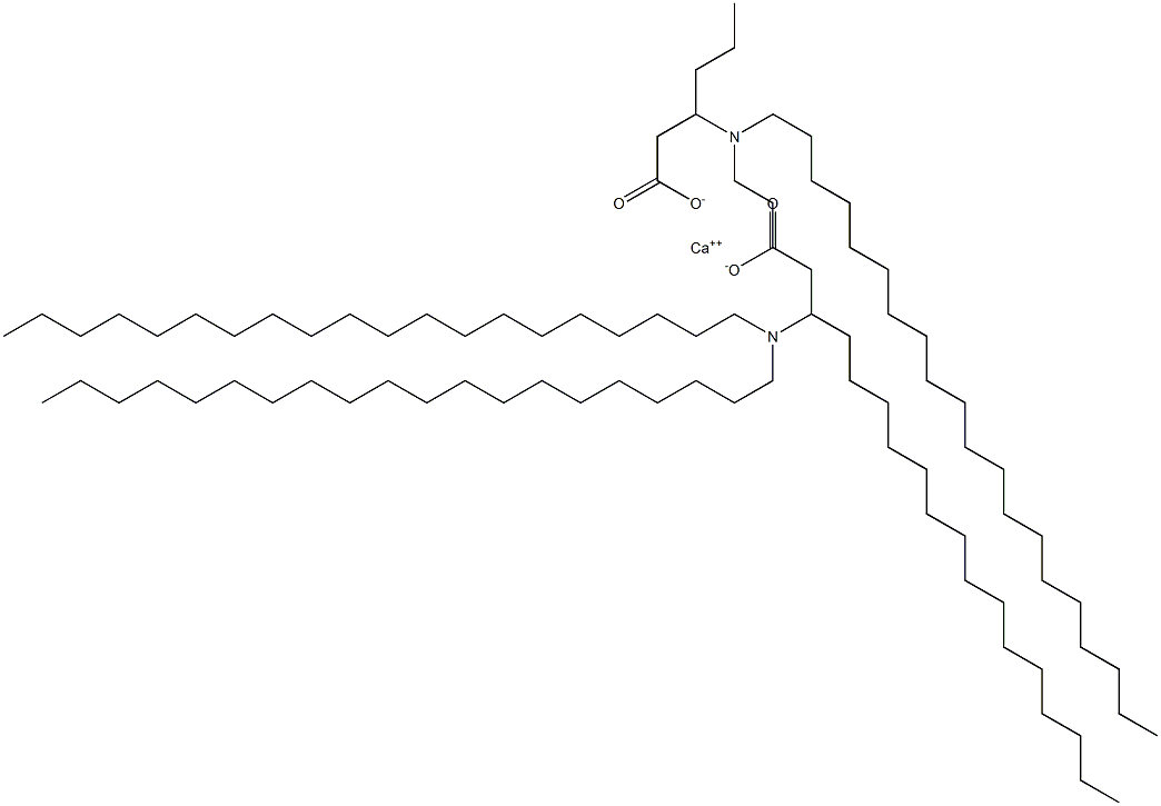 Bis[3-(diicosylamino)hexanoic acid]calcium salt Struktur