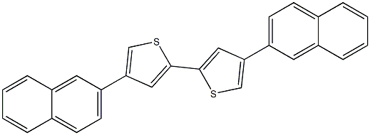 4,4'-Bis(2-naphtyl)-2,2'-bithiophene Struktur