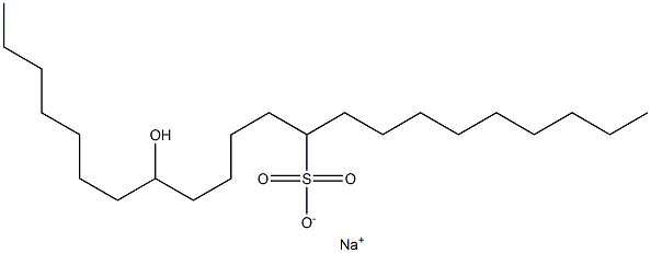 15-Hydroxydocosane-10-sulfonic acid sodium salt Struktur