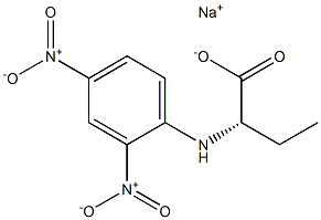 [S,(+)]-2-(2,4-Dinitroanilino)butyric acid sodium salt Struktur