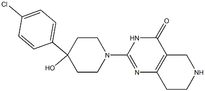 2-[4-(4-Chlorophenyl)-4-hydroxypiperidino]-5,6,7,8-tetrahydropyrido[4,3-d]pyrimidin-4(3H)-one Struktur