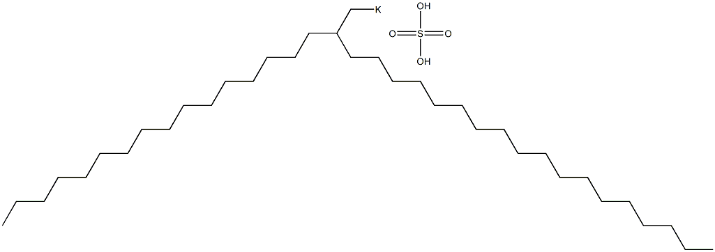 Sulfuric acid 2-hexadecylicosyl=potassium salt Struktur