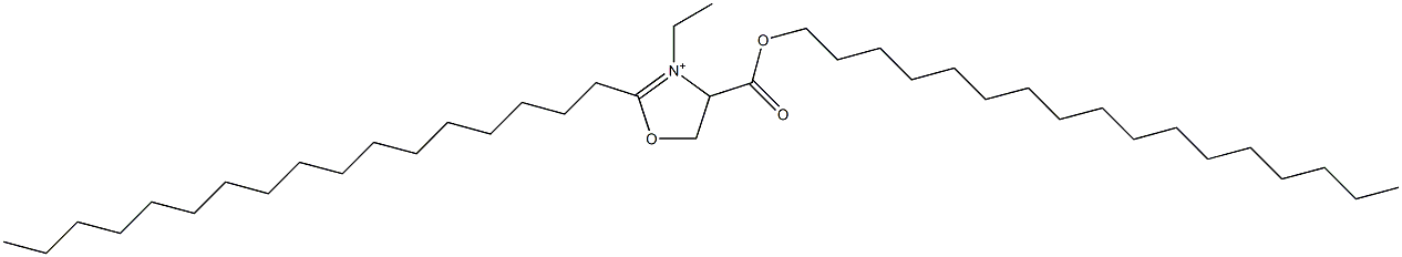 3-Ethyl-2-heptadecyl-4-[(heptadecyloxy)carbonyl]-4,5-dihydrooxazolium Struktur