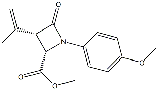 (2S,3S)-1-(p-Anisyl)-3-isopropenyl-4-oxoazetidine-2-carboxylic acid methyl ester Struktur