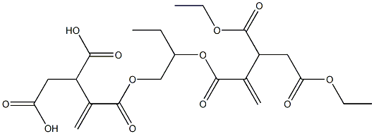 3,3'-[1-Ethylethylenebis(oxycarbonyl)]bis(3-butene-1,2-dicarboxylic acid diethyl) ester Struktur