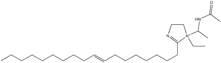 1-[1-(Acetylamino)ethyl]-1-ethyl-2-(8-octadecenyl)-2-imidazoline-1-ium Struktur