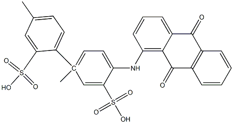 1,4-Di(p-methyl-o-sulfophenyl)aminoanthraquinone Struktur