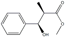 (2R,3R)-2-Methyl-3-hydroxy-3-phenylpropionic acid methyl ester Struktur