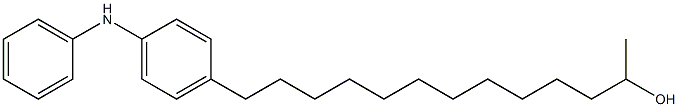 4-(12-Hydroxytridecyl)phenylphenylamine Struktur