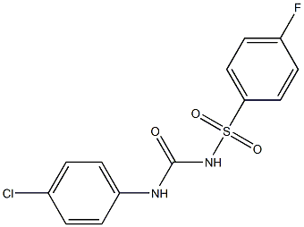 1-(4-Chlorophenyl)-3-(4-fluorophenylsulfonyl)urea Struktur