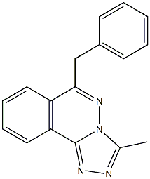 3-Methyl-6-benzyl-1,2,4-triazolo[3,4-a]phthalazine Struktur