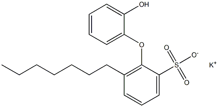 2'-Hydroxy-6-heptyl[oxybisbenzene]-2-sulfonic acid potassium salt Struktur