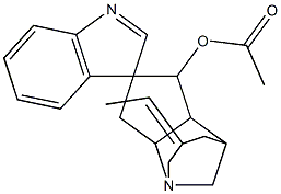 3-Ethylidene-4,5,5a,6,8,8a-hexahydrospiro[2H-1,5-methanocyclopent[b]azepine-7(3H),3'-[3H]indol]-6-ol acetate Struktur