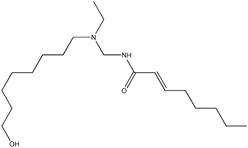 N-[[N-Ethyl-N-(8-hydroxyoctyl)amino]methyl]-2-octenamide Struktur