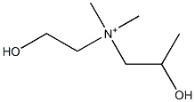 (2-Hydroxyethyl)(2-hydroxypropyl)dimethylaminium Struktur