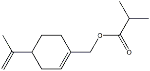 Isobutyric acid [4-(1-methylethenyl)-1-cyclohexenyl]methyl ester Struktur