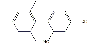 4-(2,4,6-Trimethylphenyl)benzene-1,3-diol Struktur