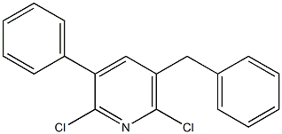 2,6-Dichloro-3-phenyl-5-benzylpyridine Struktur