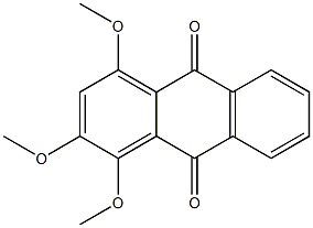 1,2,4-Trimethoxy-9,10-anthraquinone Struktur