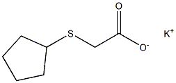 (Cyclopentylthio)acetic acid potassium salt Struktur