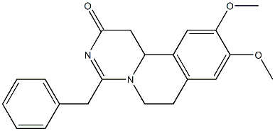 9,10-Dimethoxy-4-benzyl-1,6,7,11b-tetrahydro-2H-pyrimido[6,1-a]isoquinolin-2-one Struktur