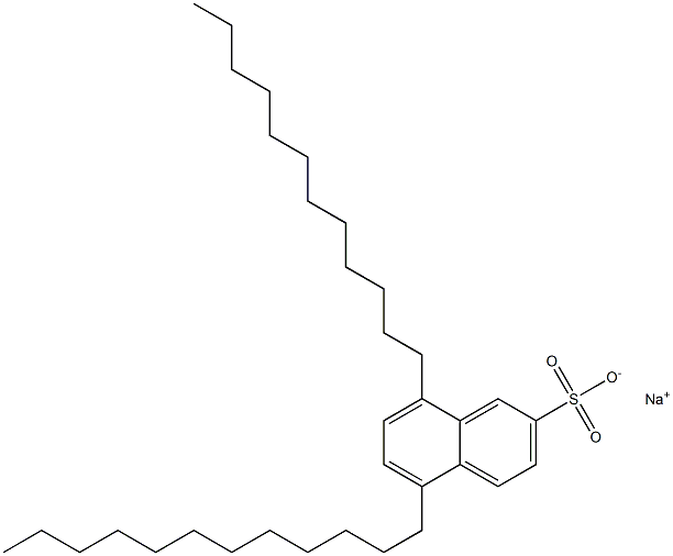 5,8-Didodecyl-2-naphthalenesulfonic acid sodium salt Struktur