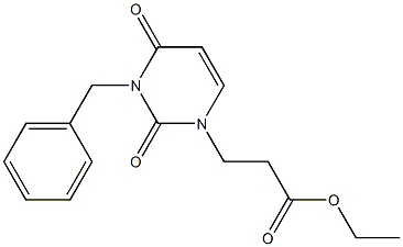 3-Benzyl-1-(2-ethoxycarbonylethyl)uracil Struktur