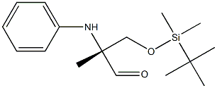 (R)-2-Anilino-2-methyl-3-(tert-butyldimethylsiloxy)propanal Struktur