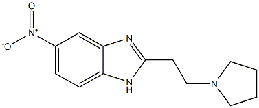 5-Nitro-2-[2-(1-pyrrolidinyl)ethyl]-1H-benzimidazole Struktur