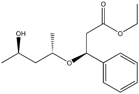 (S)-3-Phenyl-3-[(1S,3R)-1-methyl-3-hydroxybutoxy]propionic acid ethyl ester Struktur