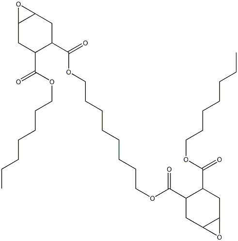 Bis[2-(heptyloxycarbonyl)-4,5-epoxy-1-cyclohexanecarboxylic acid]1,8-octanediyl ester Struktur