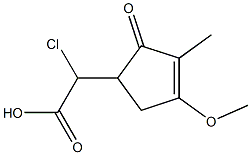 3-Methyl-4-methoxy-2-oxo-3-cyclopentenyl=chloroacetate Struktur